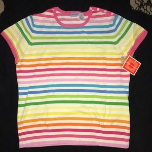 Isaac Mizrahi for Target rainbow silk knit top XL